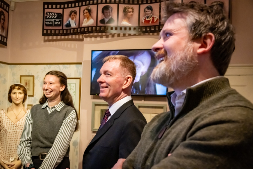 Tourism Minster Sir Chris Bryant at The Jane Austen Centre 